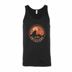 Black tank top with orange Ontarians logo
