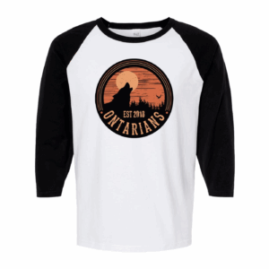 Large Unisex Raglan Three-Quarter Sleeve Baseball T-Shirt